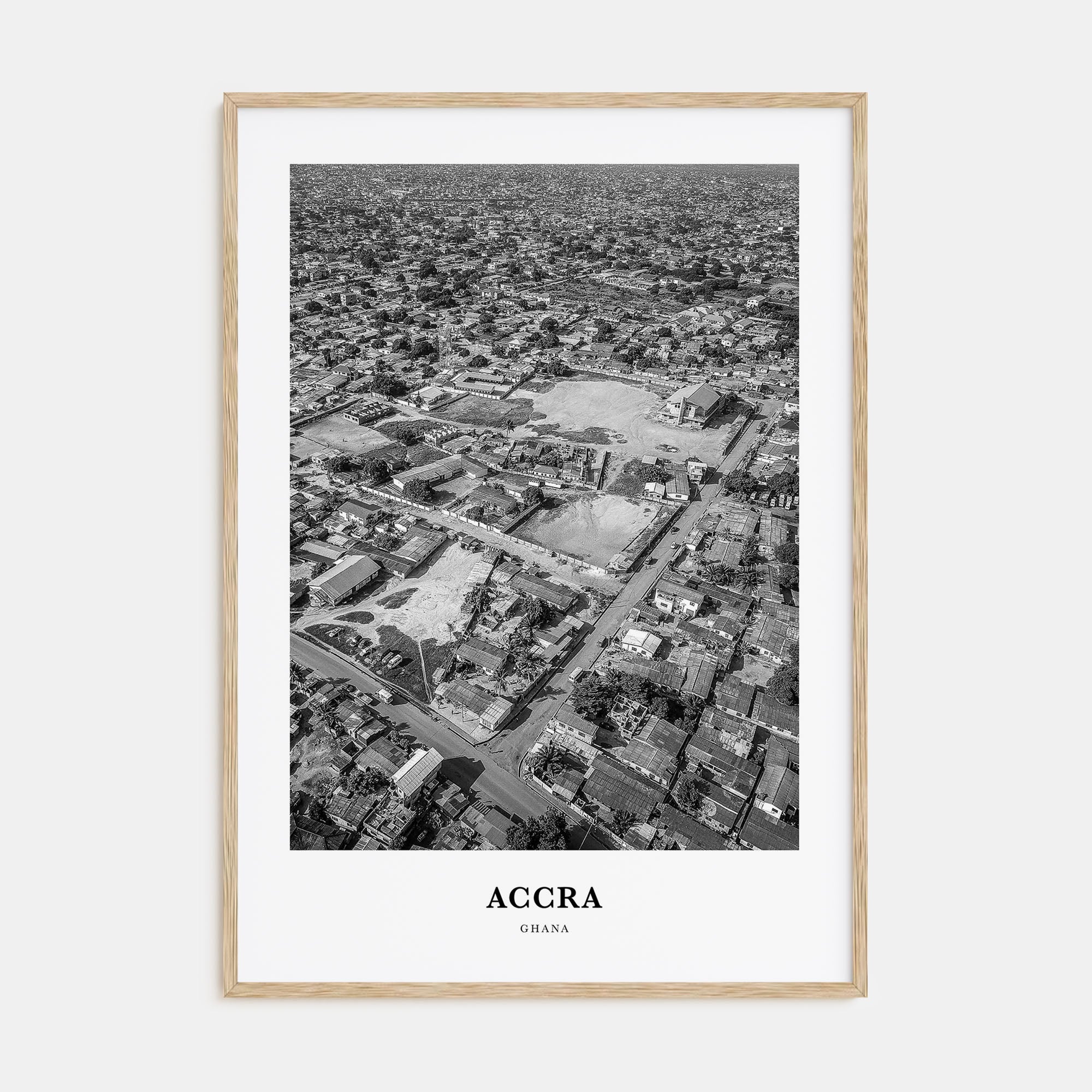 Accra Portrait B&W Poster