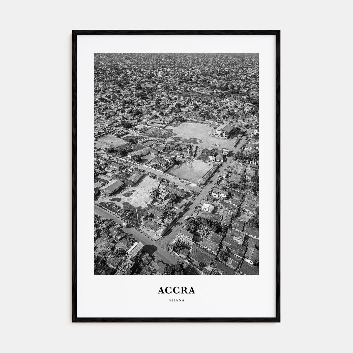 Accra Portrait B&W Poster