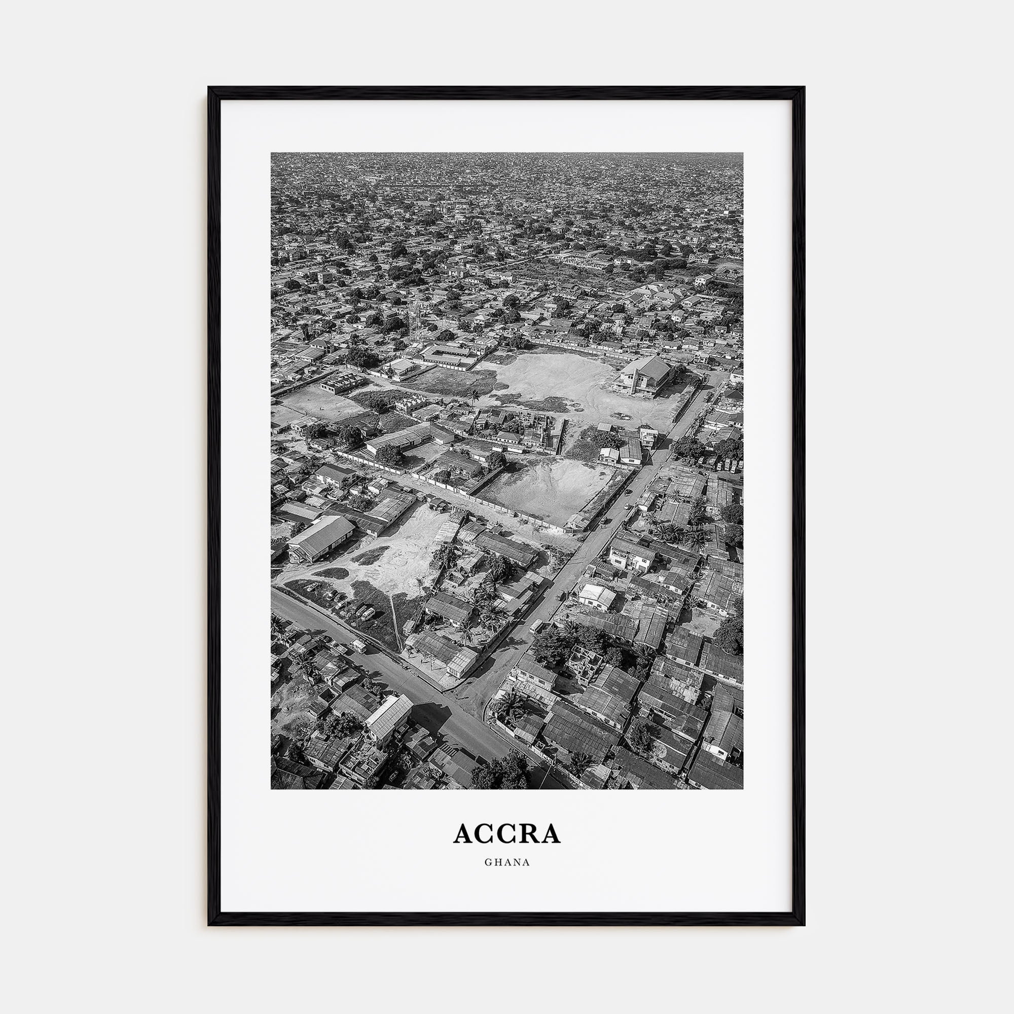 Accra Portrait B&W Poster