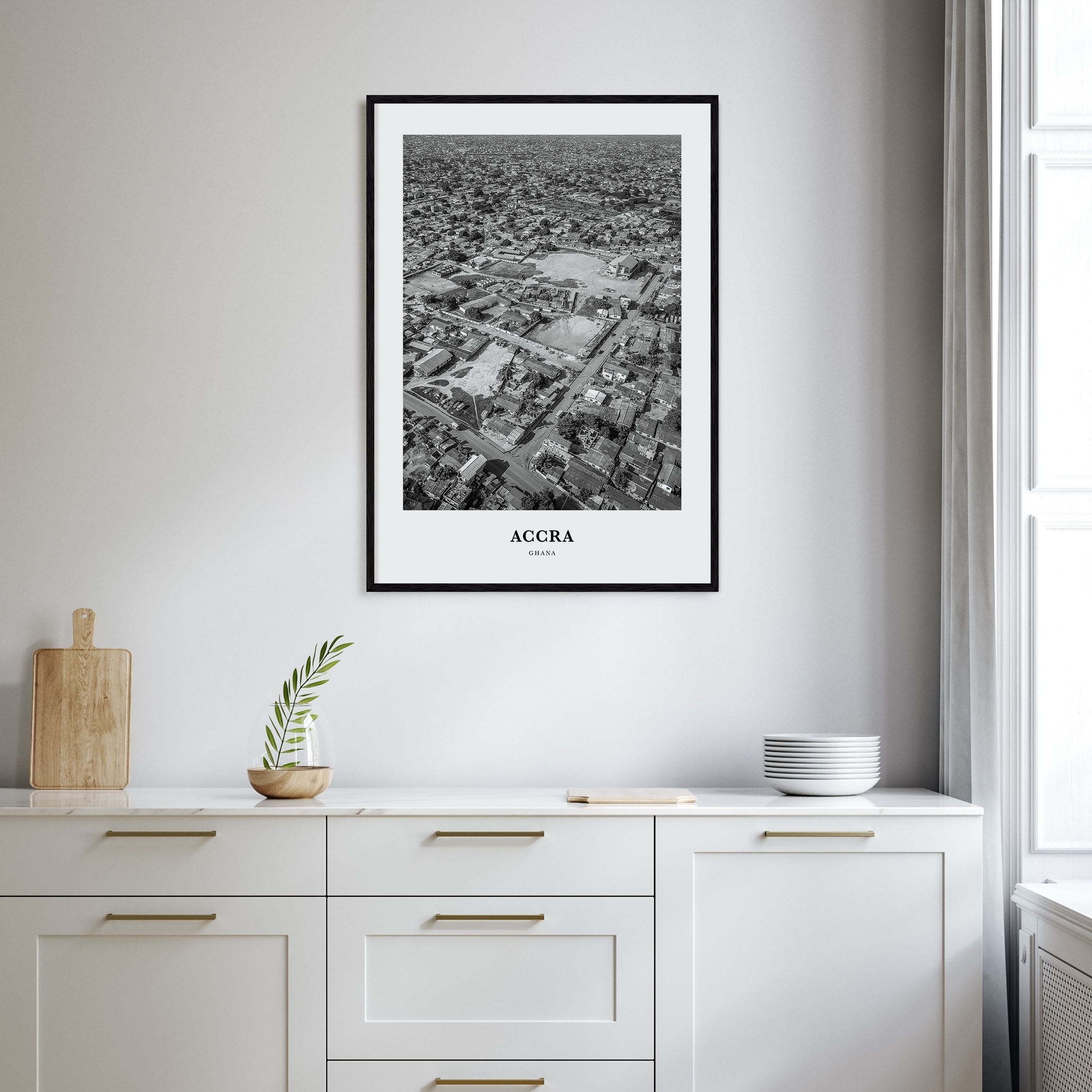 Accra Portrait B&W Poster
