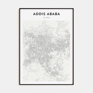 Addis Ababa Map Portrait Poster