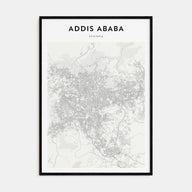 Addis Ababa Map Portrait Poster