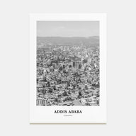Addis Ababa Portrait B&W Poster