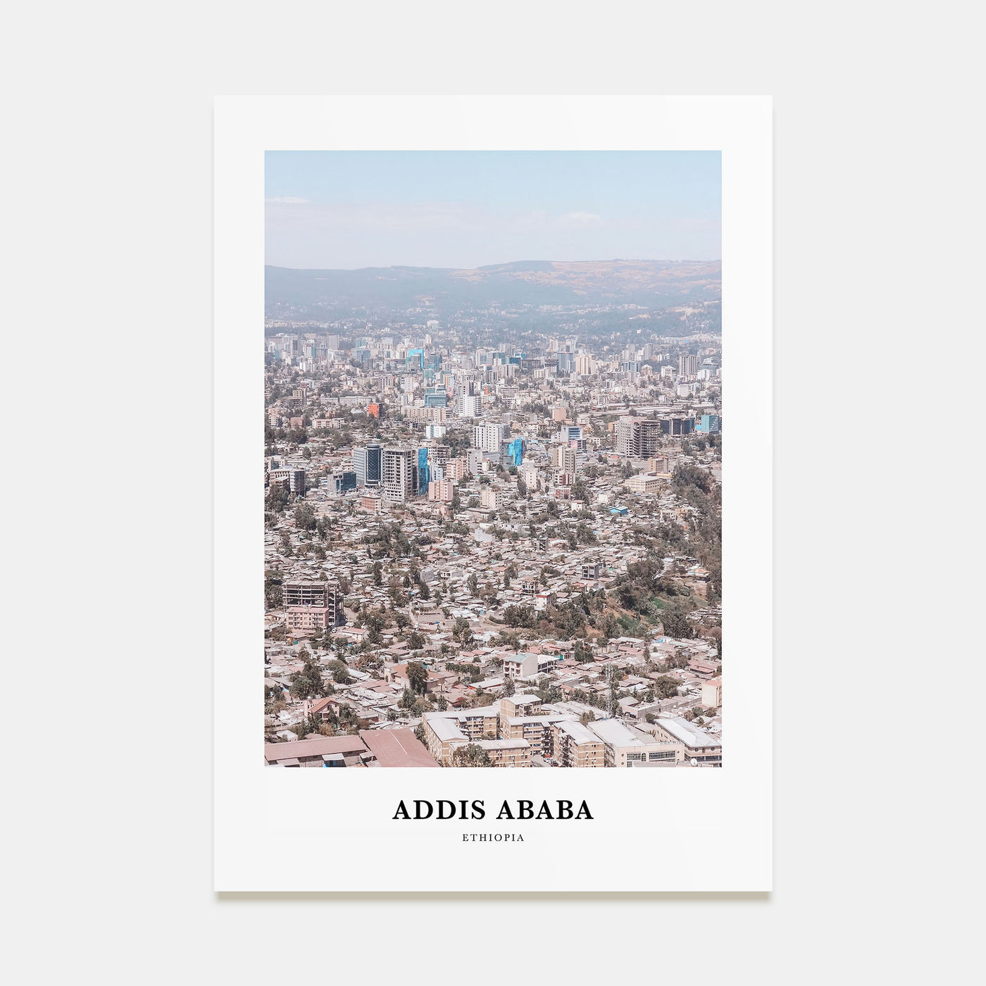 Addis Ababa Portrait Color Poster