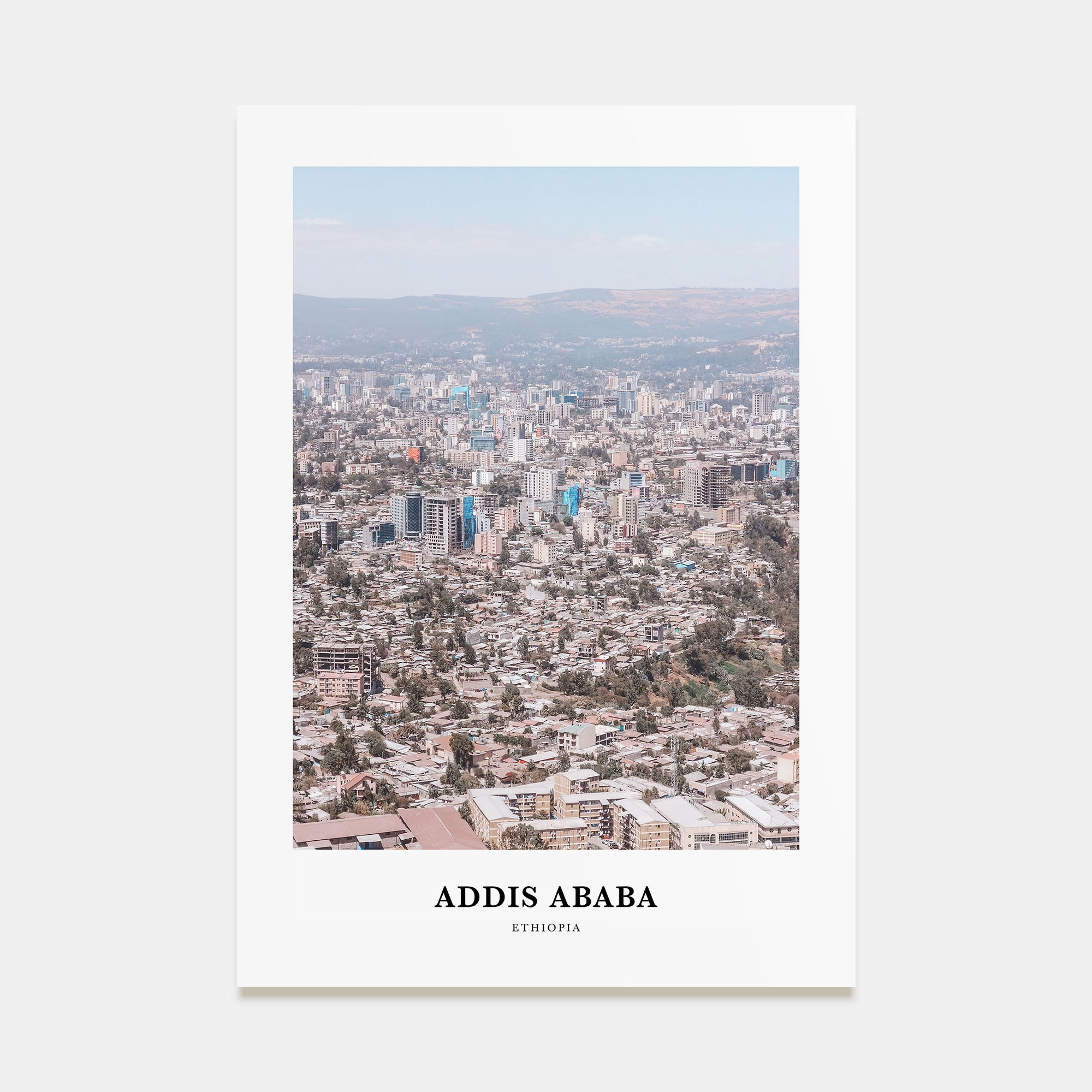 Addis Ababa Portrait Color Poster