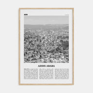 Addis Ababa Travel B&W Poster