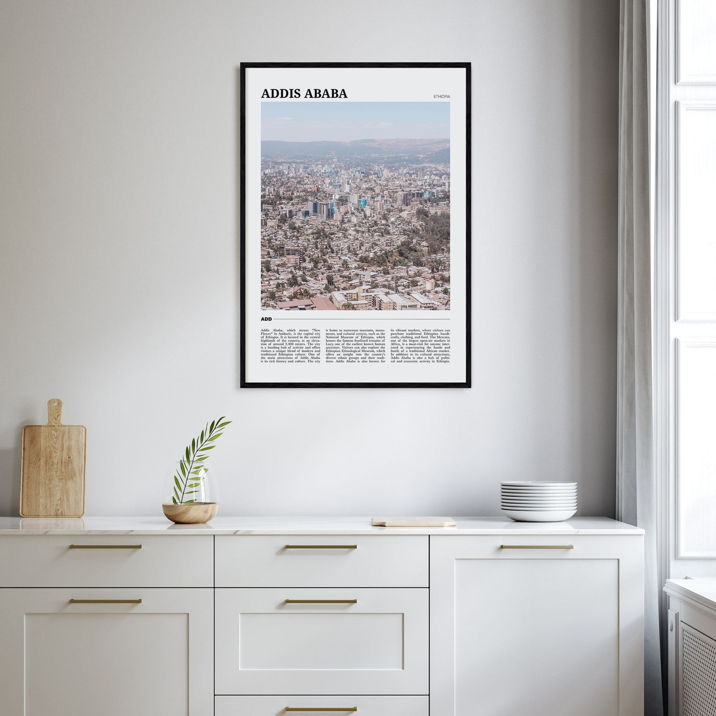 Addis Ababa Travel Color Poster