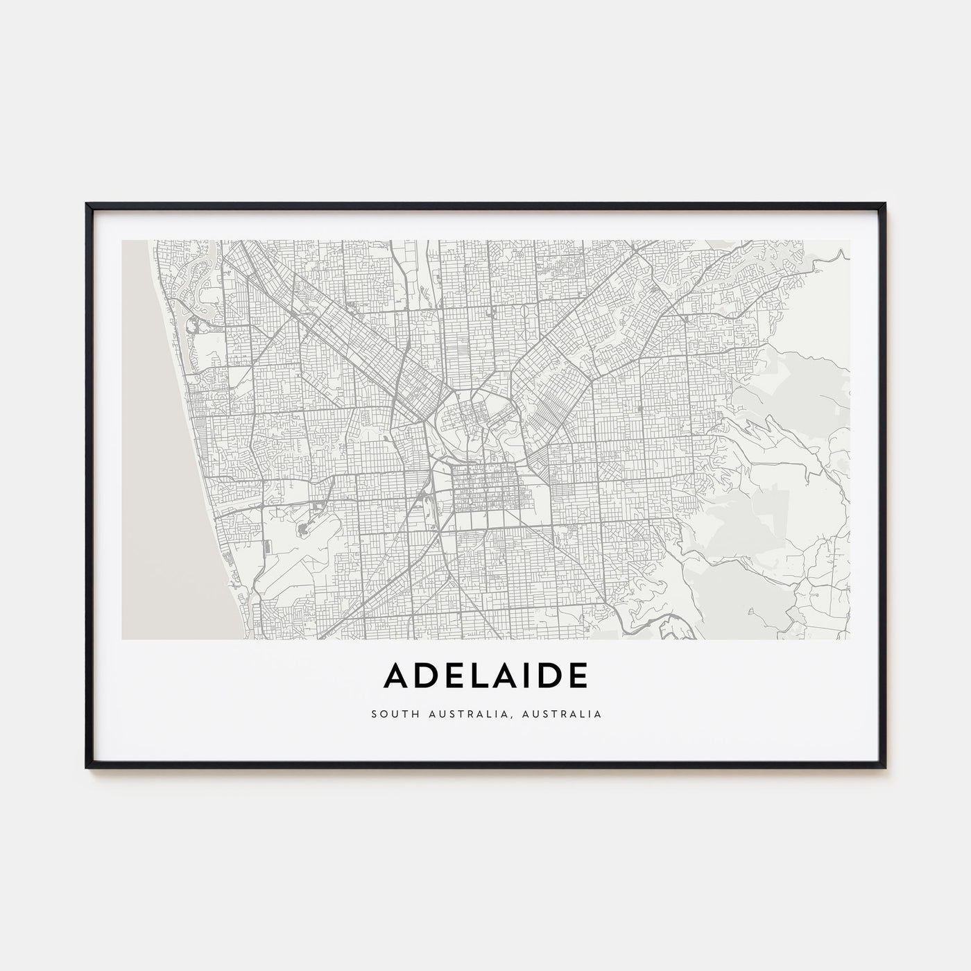 Adelaide Map Landscape Poster