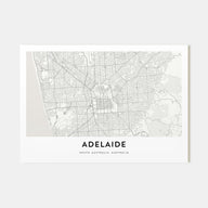 Adelaide Map Landscape Poster