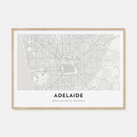 Adelaide Map Landscape Poster