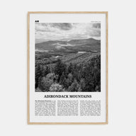Adirondack Mountains Travel B&W Poster