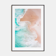 Aerial Beach Waves Photo Color No 1 Poster