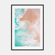 Aerial Beach Waves Photo Color No 1 Poster