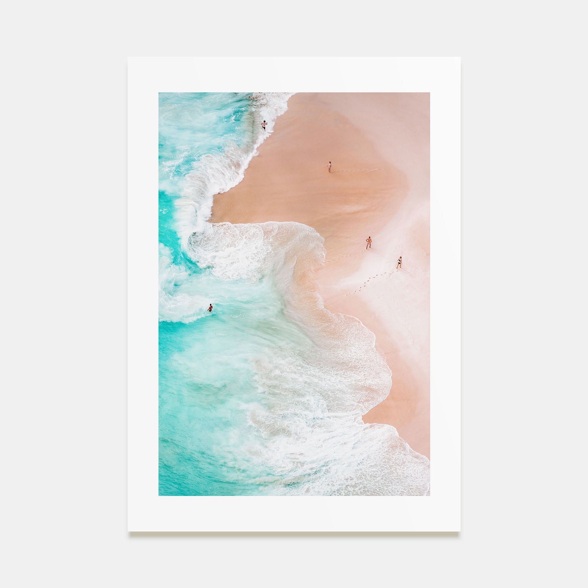 Aerial Beach Waves Photo Color No 1 Poster