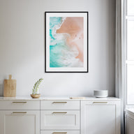 Aerial Beach Waves Photo Color No 1 Poster