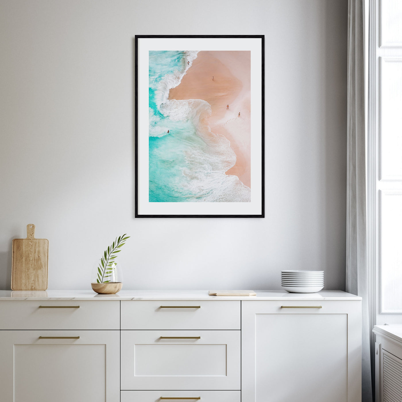 Aerial Beach Waves Photo Color No 1 Poster