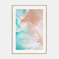 Aerial Beach Waves Photo Color No 1 Poster