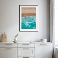 Aerial Beach Waves Photo Color No 2 Poster