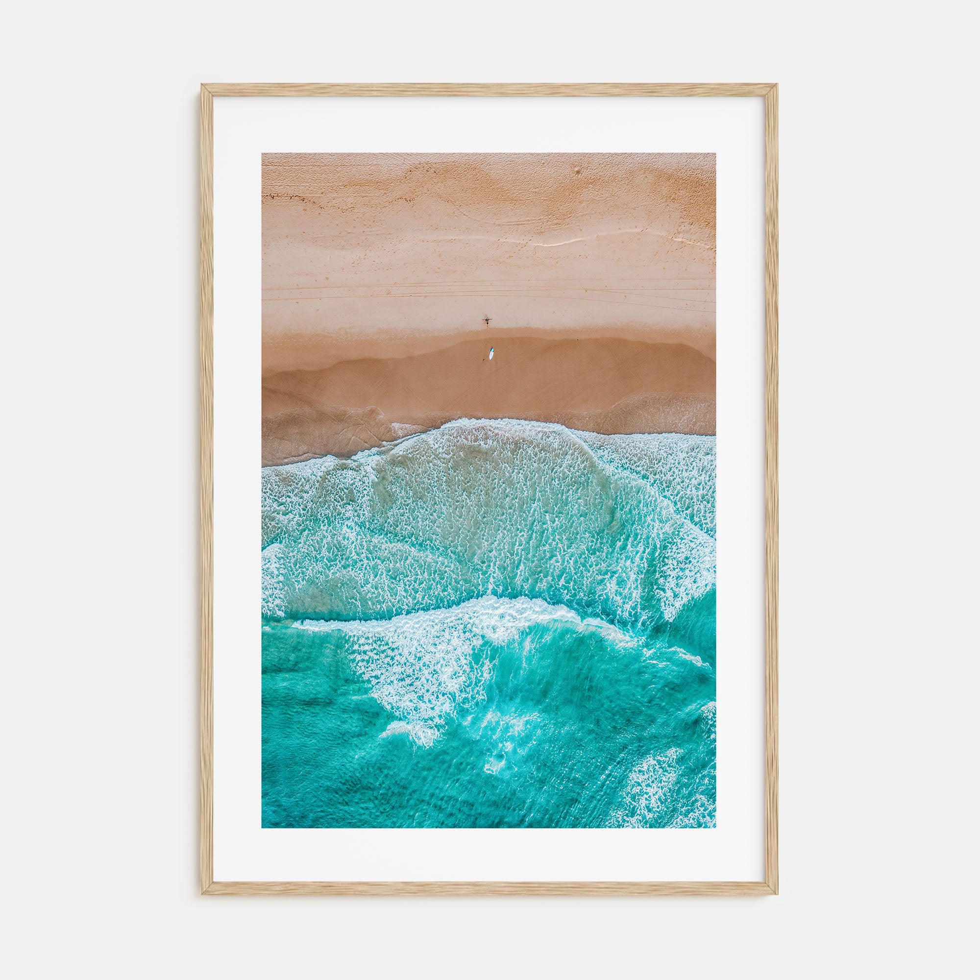 Aerial Beach Waves Photo Color No 2 Poster