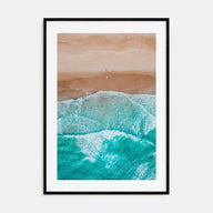Aerial Beach Waves Photo Color No 2 Poster