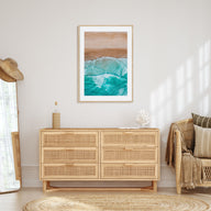 Aerial Beach Waves Photo Color No 2 Poster