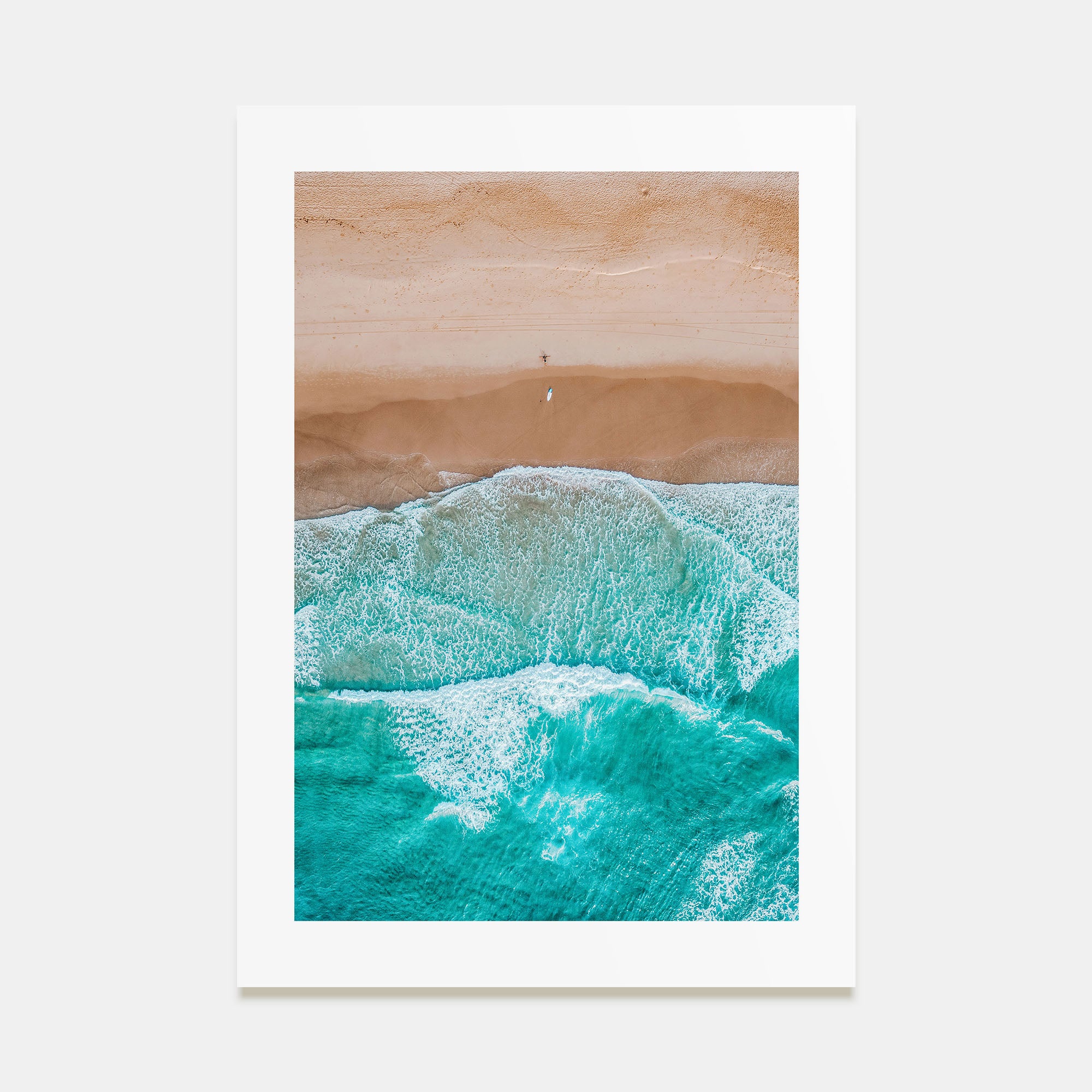 Aerial Beach Waves Photo Color No 2 Poster