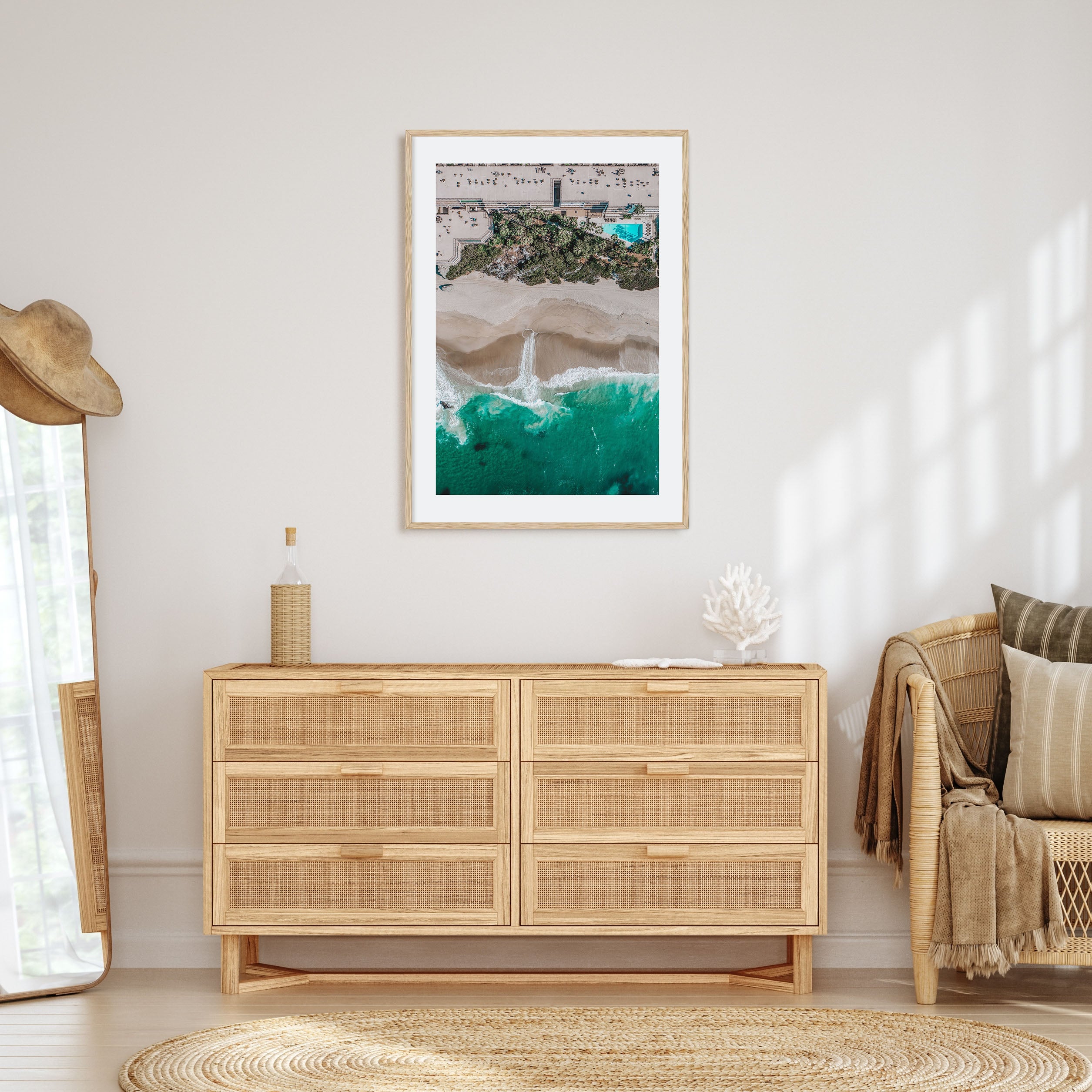 Aerial Beach Waves Photo Color No 3 Poster