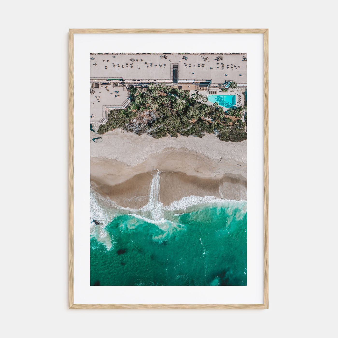 Aerial Beach Waves Photo Color No 3 Poster
