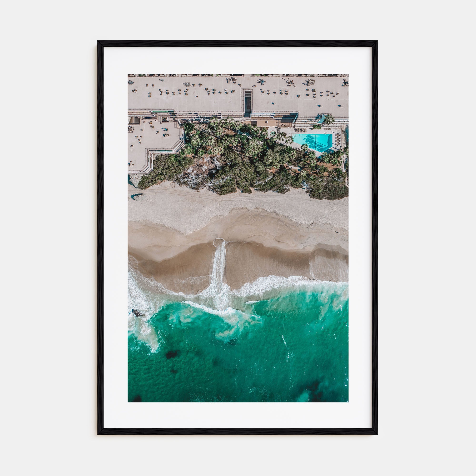 Aerial Beach Waves Photo Color No 3 Poster