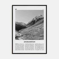 Afghanistan Travel B&W No 1 Poster
