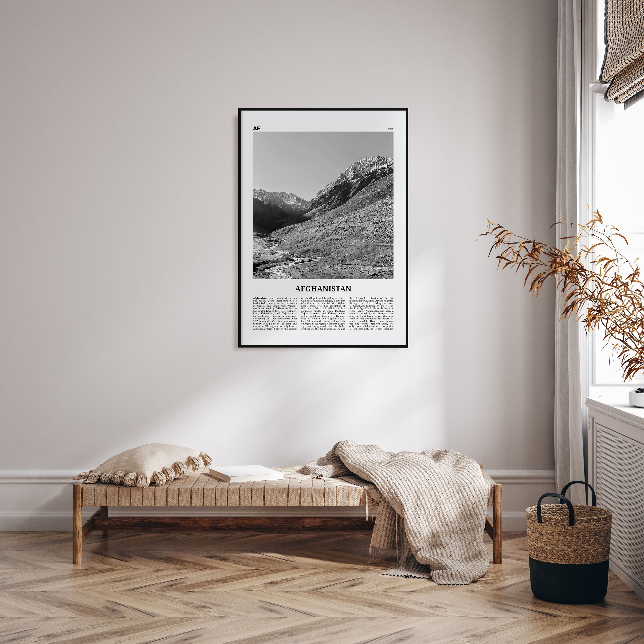 Afghanistan Travel B&W No 1 Poster