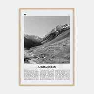 Afghanistan Travel B&W No 1 Poster