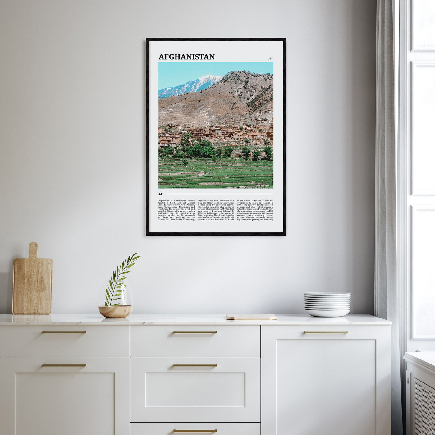Afghanistan Travel Color Poster