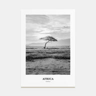 Africa Portrait B&W Poster