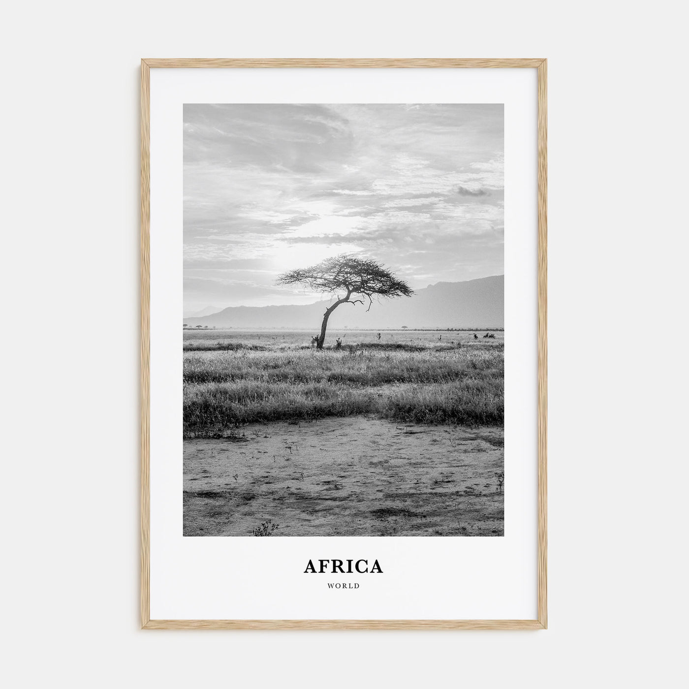 Africa Portrait B&W Poster