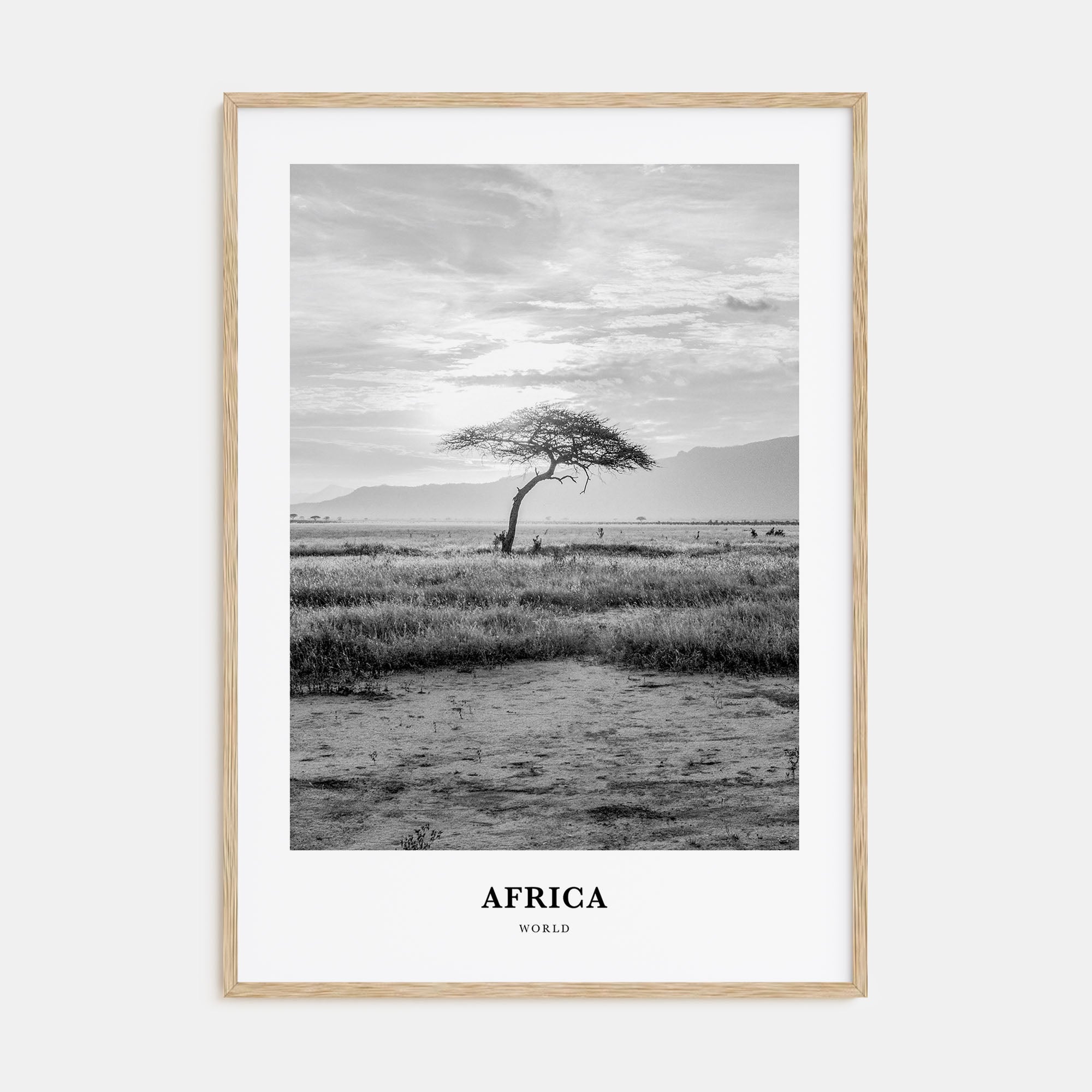 Africa Portrait B&W Poster