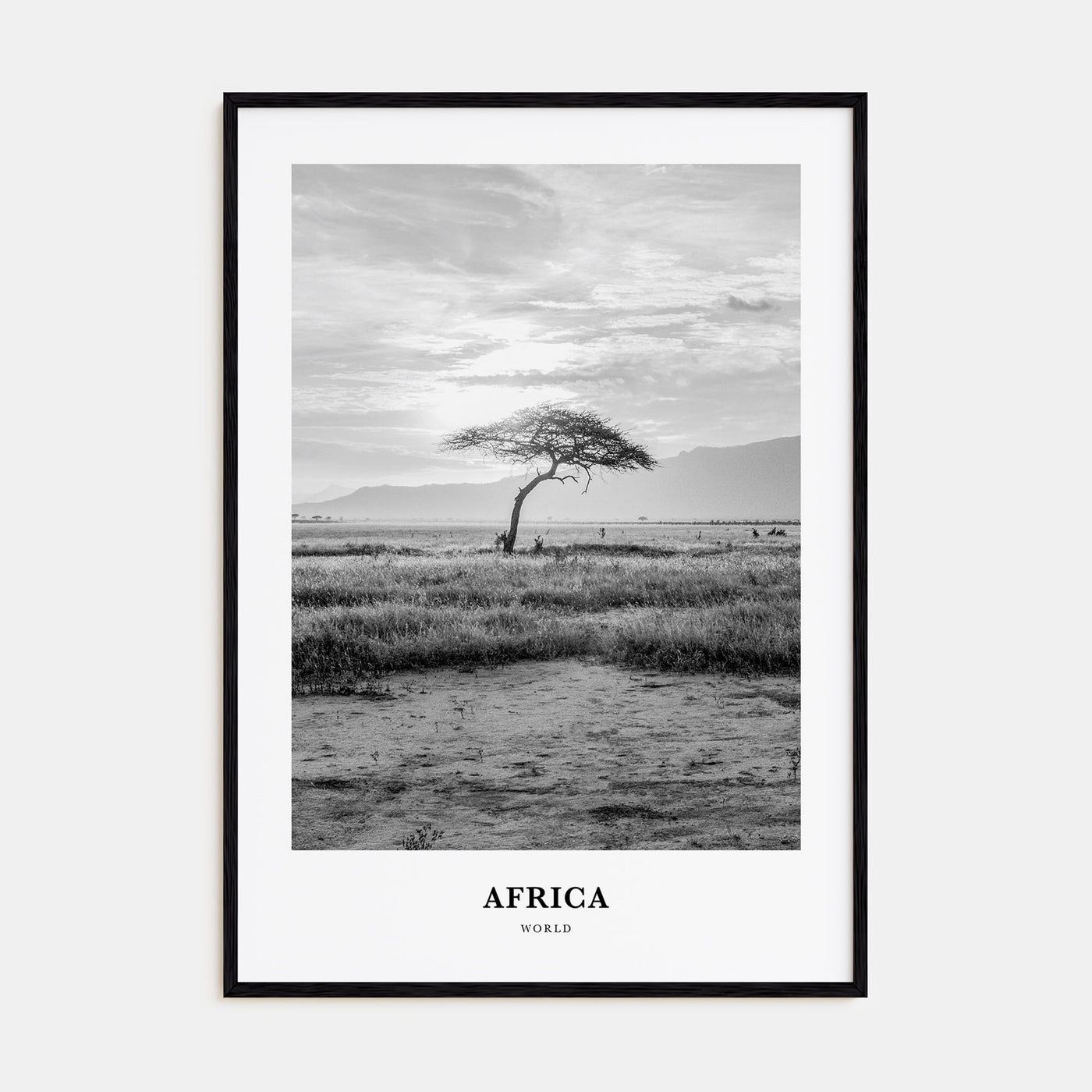 Africa Portrait B&W Poster