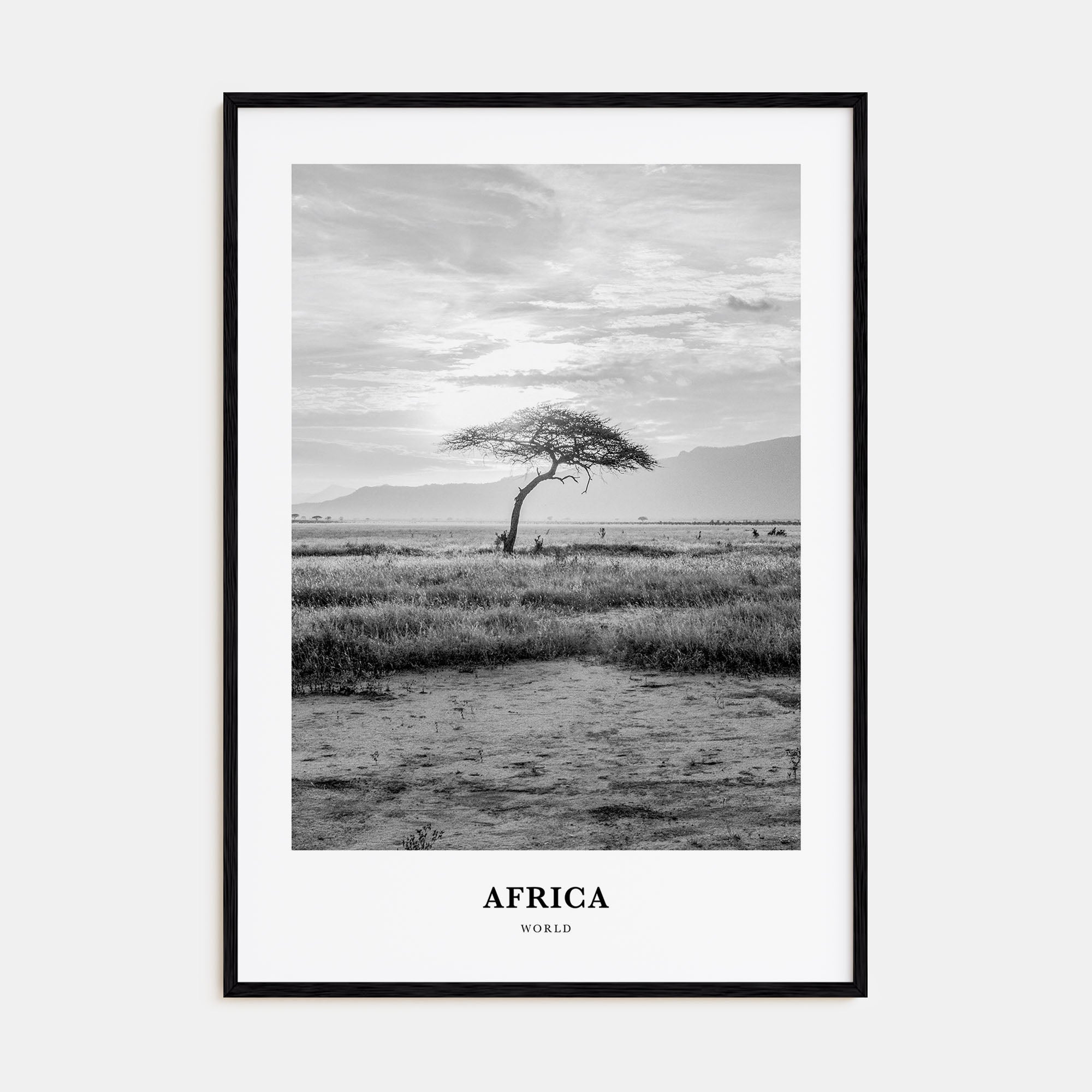 Africa Portrait B&W Poster