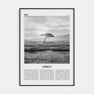 Africa Travel B&W Poster