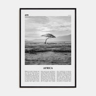 Africa Travel B&W Poster