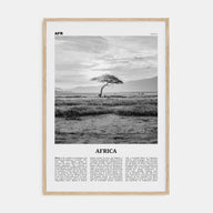 Africa Travel B&W Poster