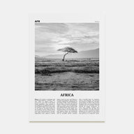 Africa Travel B&W Poster