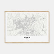 Agra Map Landscape Poster