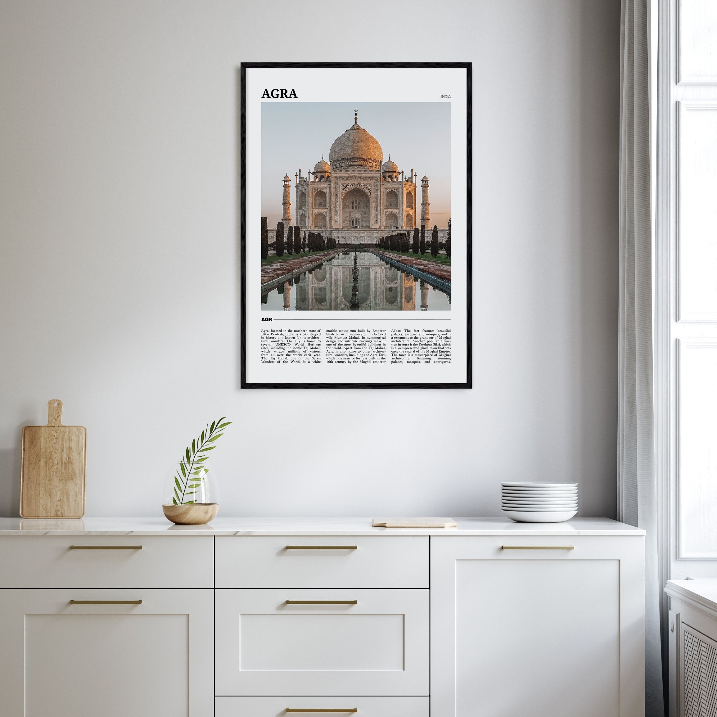 Agra Travel Color Poster