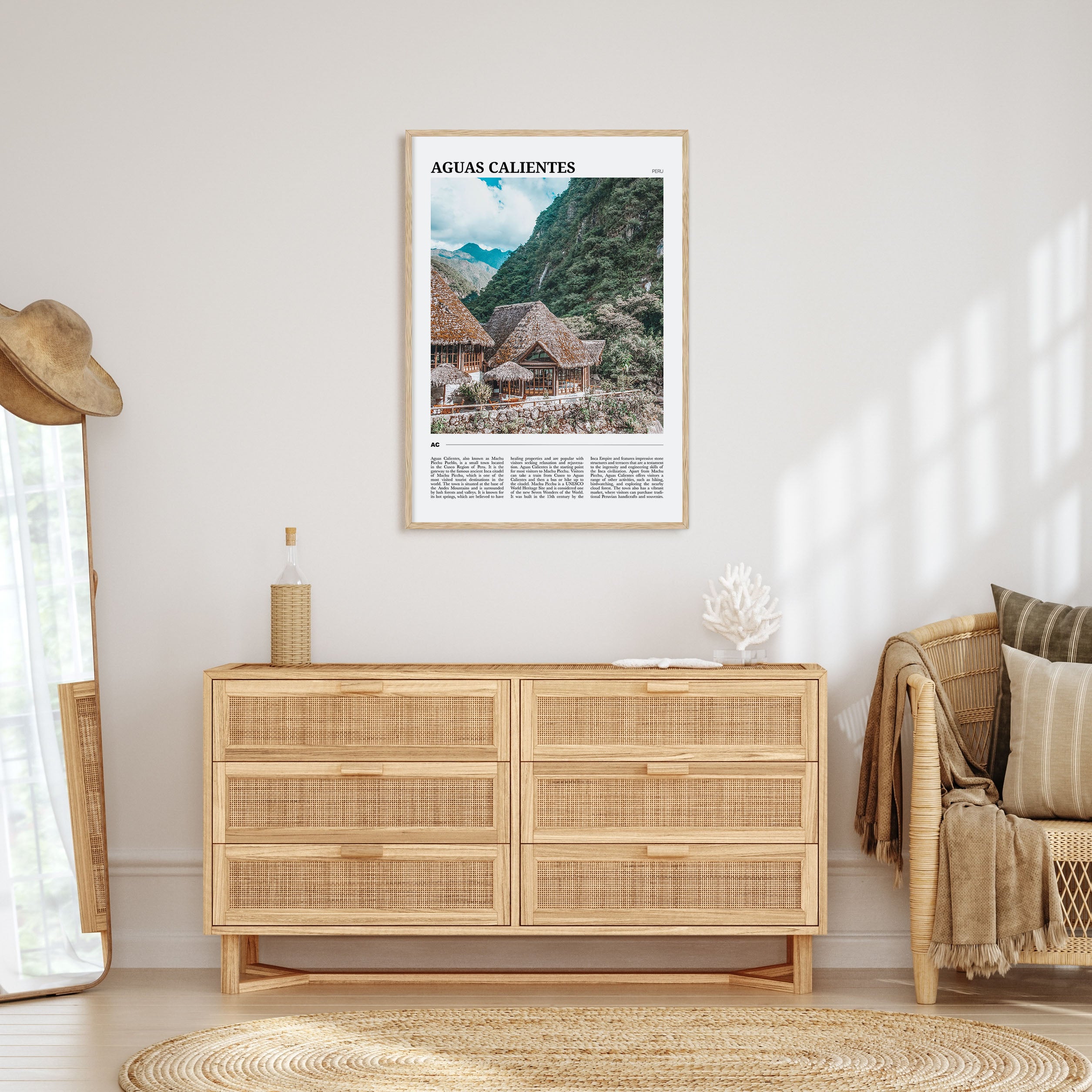 Aguas Calientes Travel Color Poster