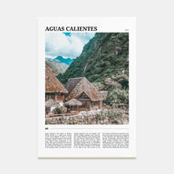 Aguas Calientes Travel Color Poster