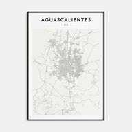 Aguascalientes Map Portrait Poster