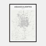 Aguascalientes Map Portrait Poster