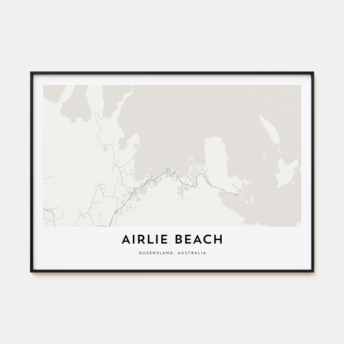 Airlie Beach Map Landscape Poster
