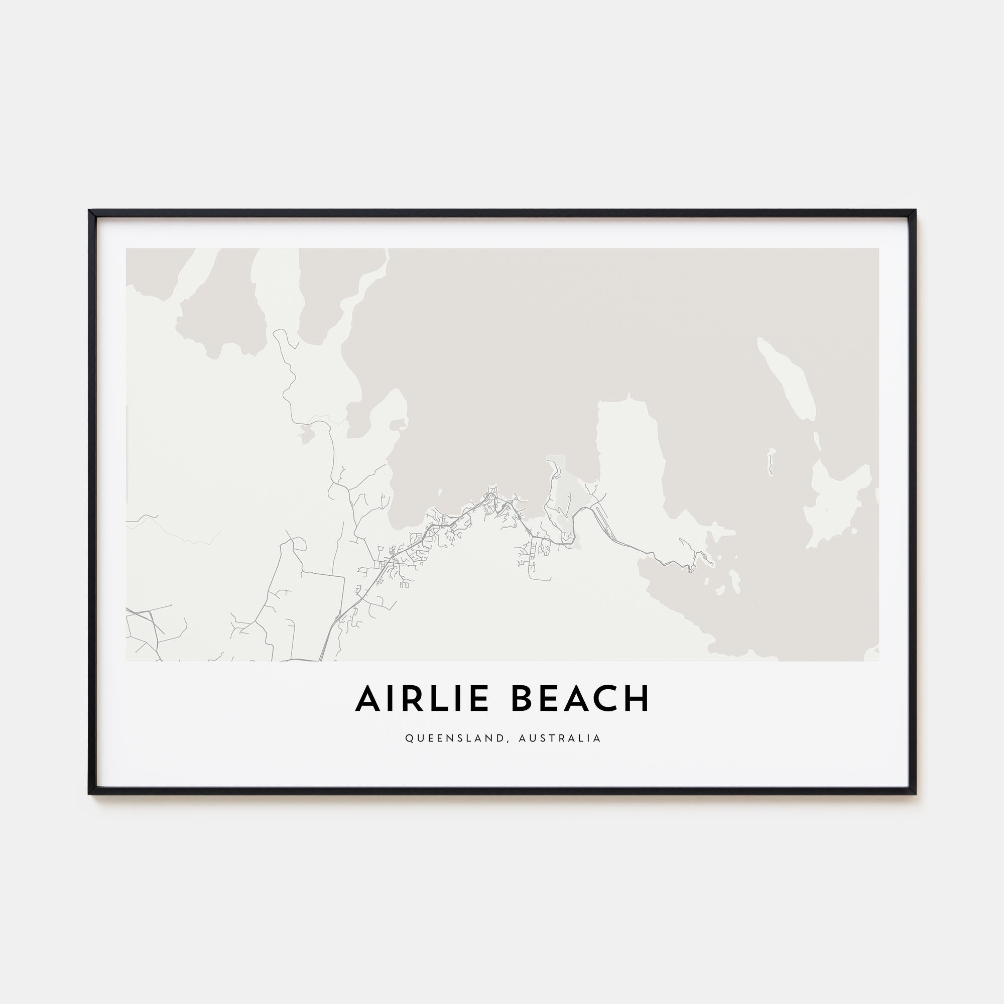Airlie Beach Map Landscape Poster